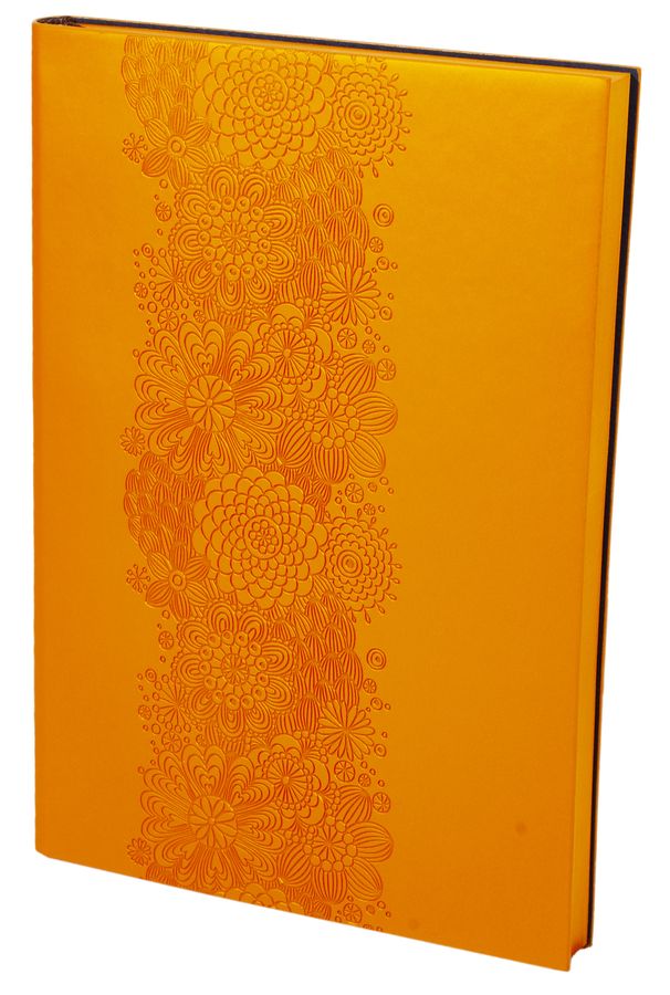 Щоденник недатований клітина "Квіти" А5, soft touch, м'який, фарб. торець, 160 аркушів, тиснення (1433-А5NK)