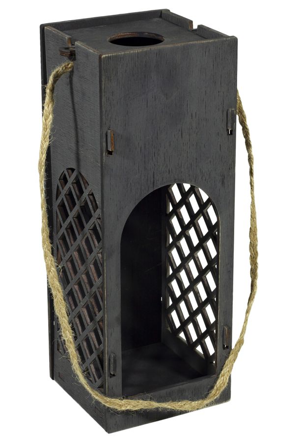 Подарочная коробка под бутылку из фанеры полисандр 10х10х28см (BWR-B2)