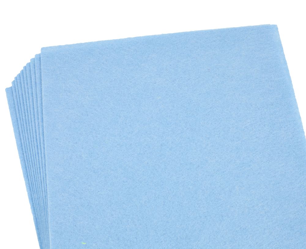 Фетр 20 х 30см, 1,2мм, 10 листов, светло-синий Голубой Unison (170HQ-058)