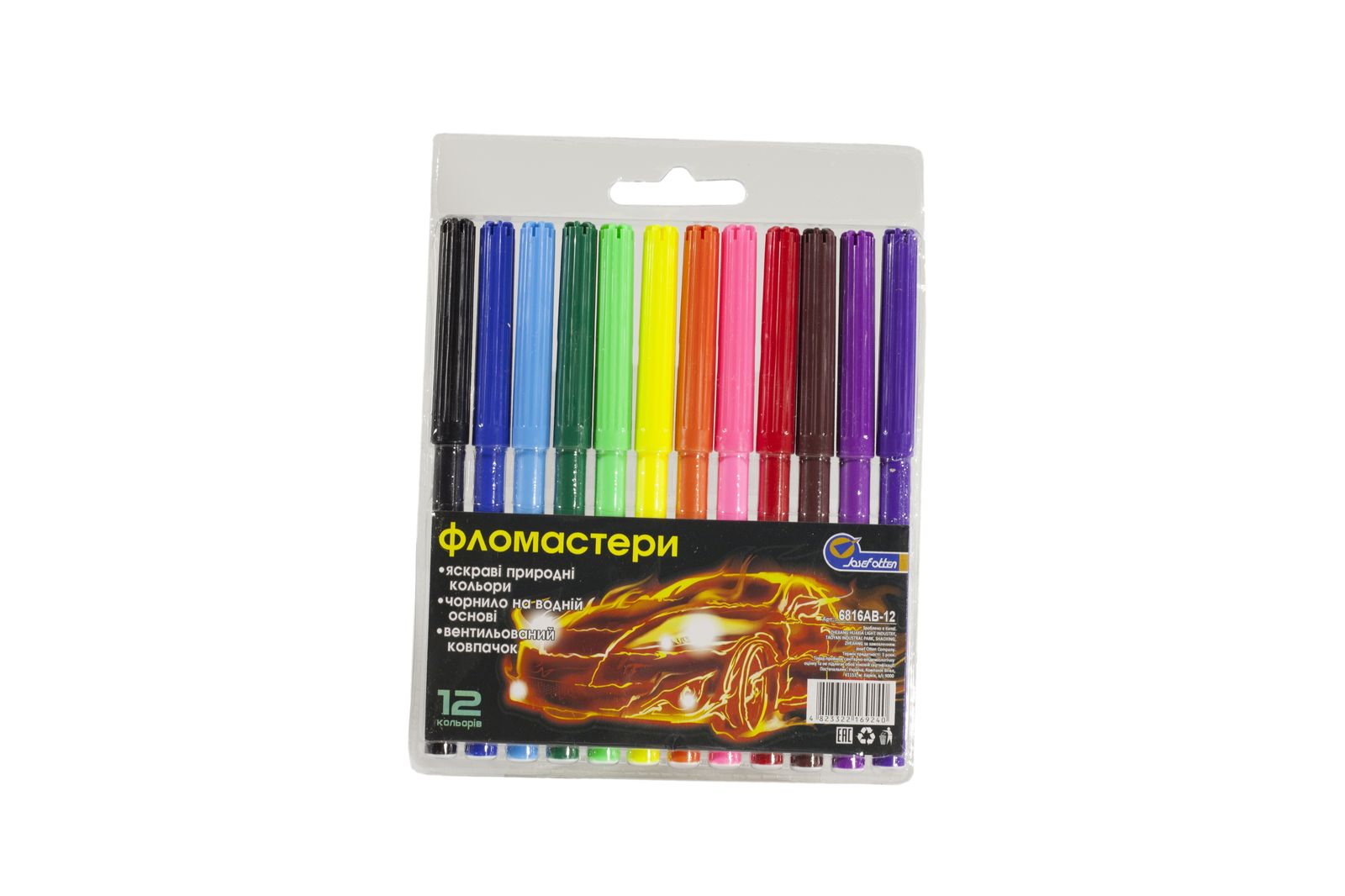 Фломастер 12 цветов, 6816AB-12 (6816AB-12)