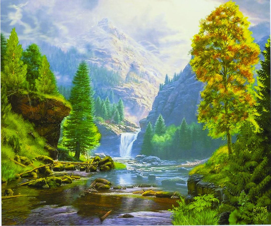 Картина по номерам 40 х 50см  "Горный пейзаж" Разноцветный Unison (3059RA_B)