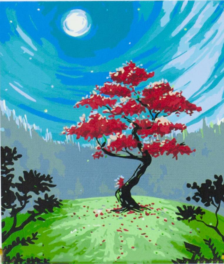 Картина по номерам "Лунное сияние" 20*30см,крас.-акрил,кисть-3шт. (2269_O)