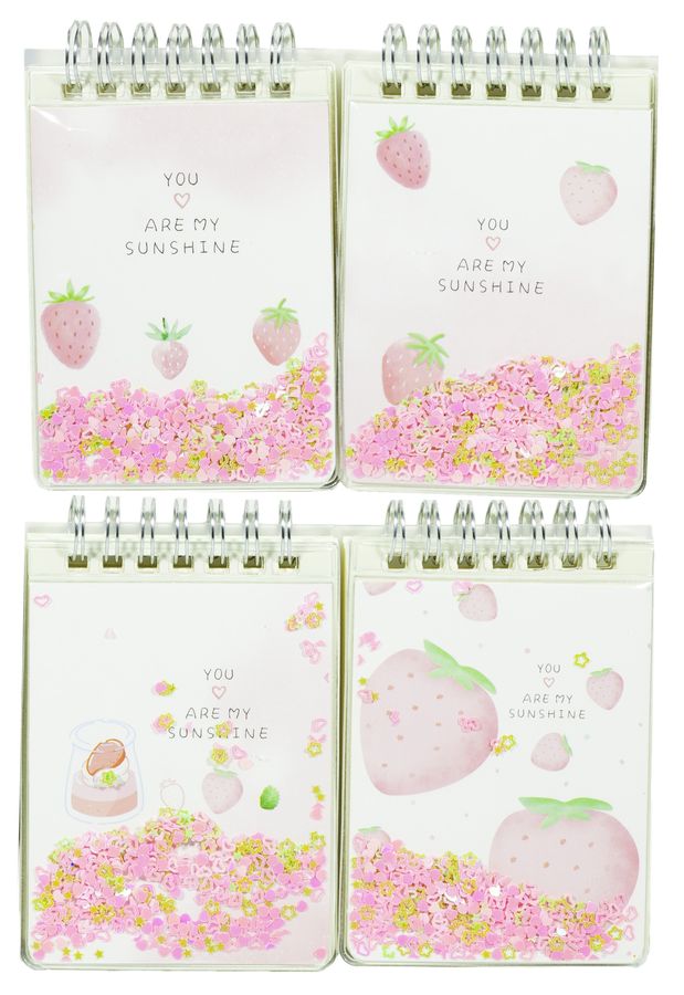 Блок. на спір., ПВХ обл.-сипуч.блистки "Полуниця" 10,5 * 8см, 80л., 70г / кв.м, 4в. (24 * 20) (27206)