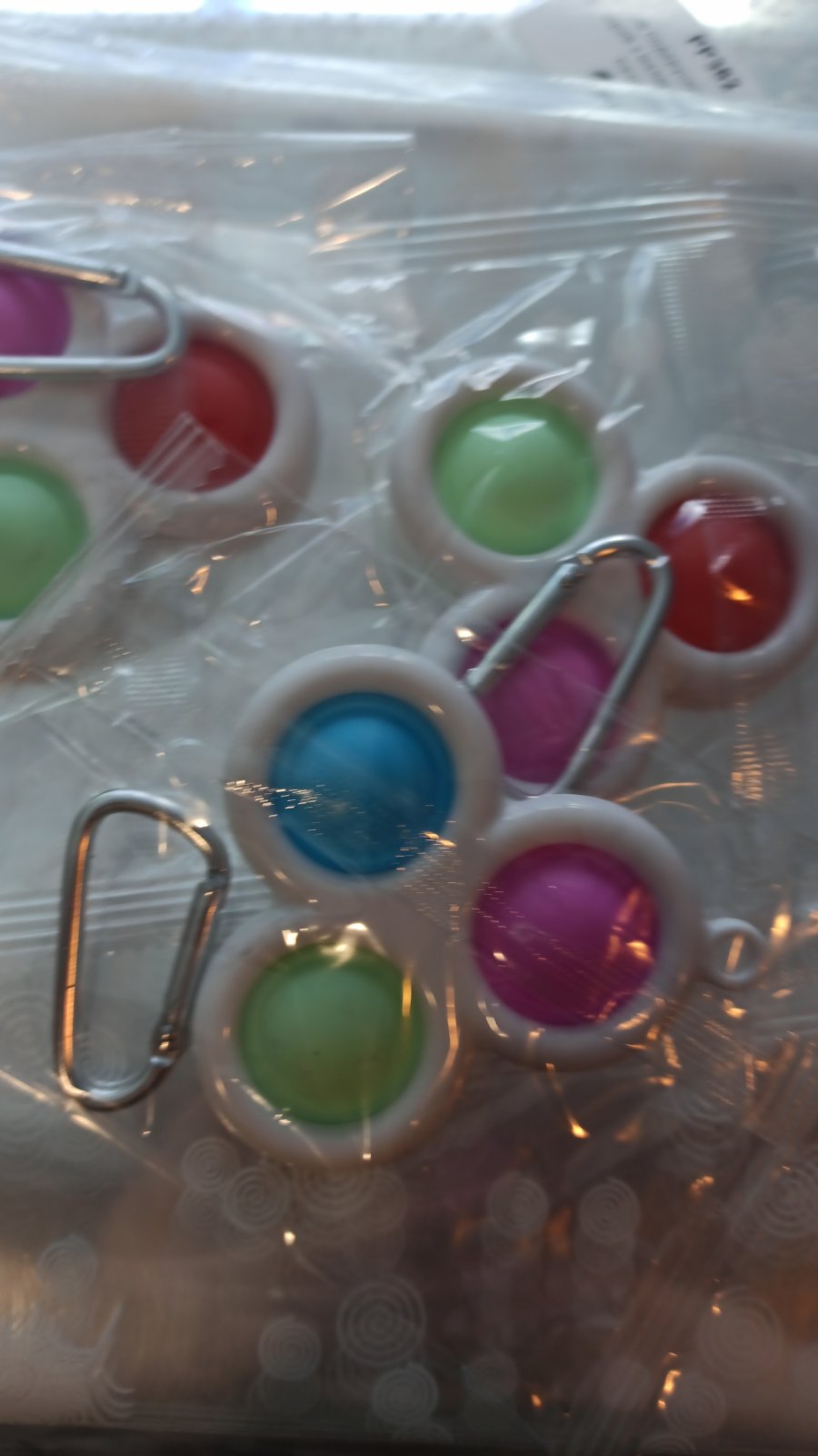 Игрушка-антистресс - пупырка "3" "Симпл-димпл" брелок (PI-5)