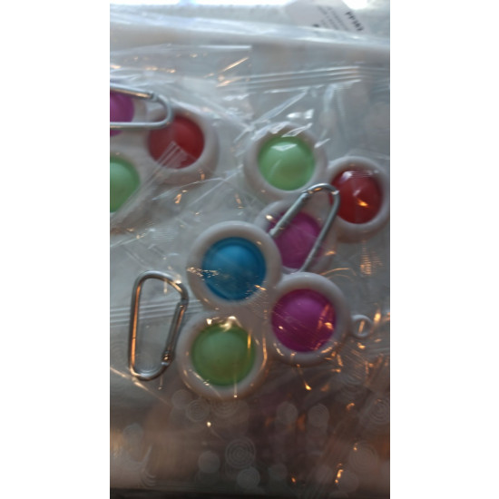 Игрушка-антистресс - пупырка "3" "Симпл-димпл" брелок (PI-5)