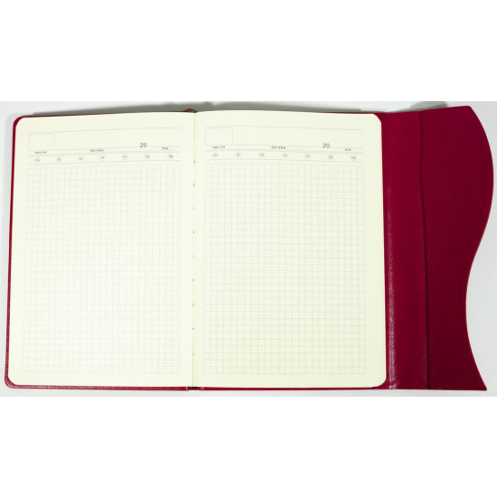 Щоденник недатований клітина  А5 150 аркушів, на магніті, хвиля 3 кольори (2103)
