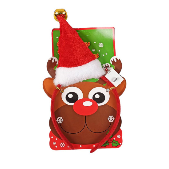 Обруч на голову светится "Колпачок объемный" Красный Unison (809-7)