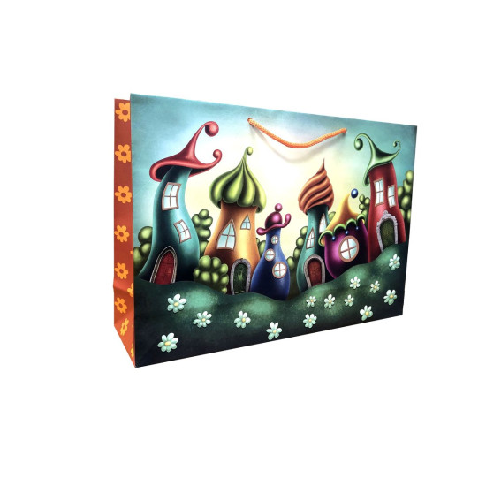 Детский пакет подарочный ламинированный 25 х 37,5 х 10 см, 170г/м2 Разноцветный Unison (W4  C)