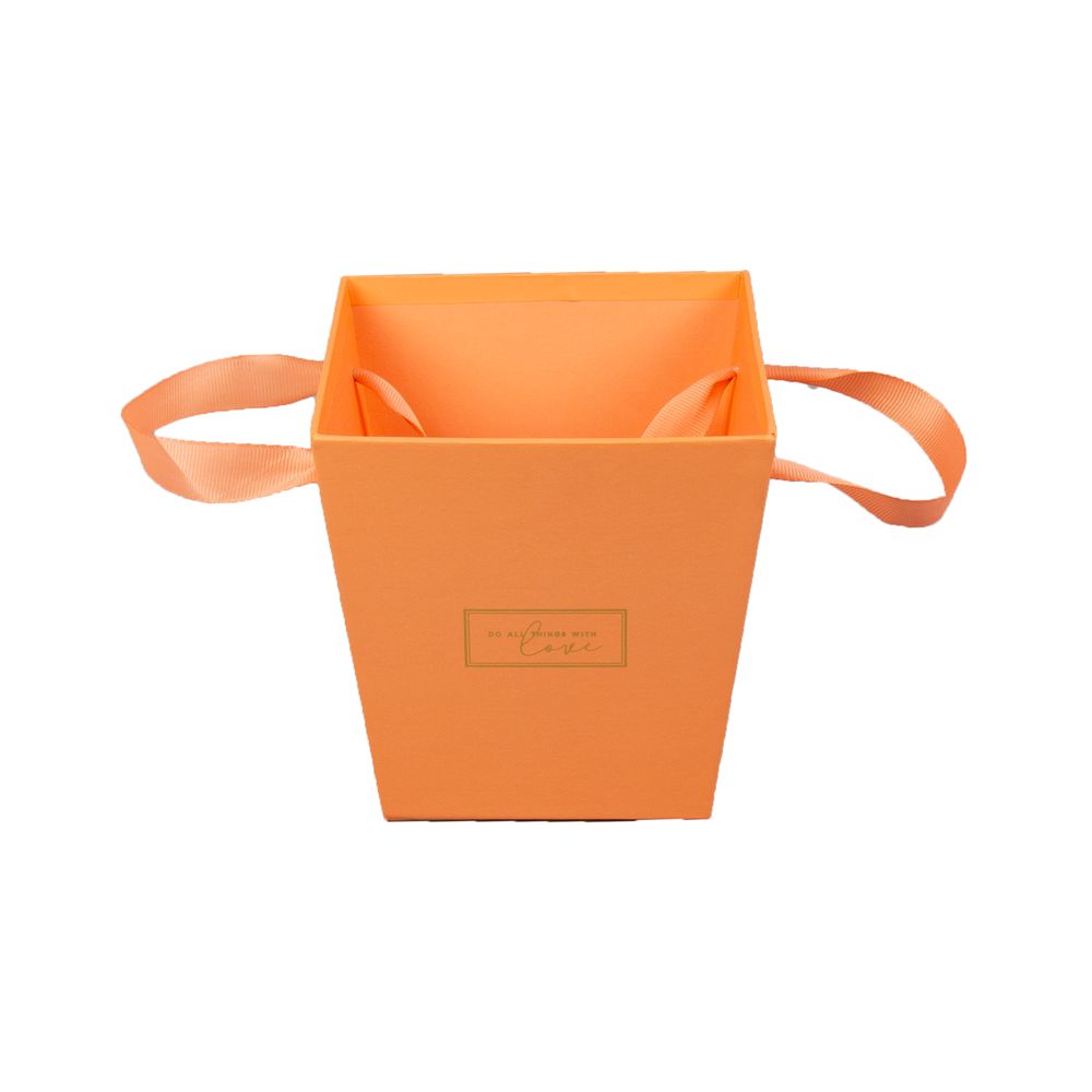 Коробка декоративная для цветов 14,5 x 11 x 15см Оранжевый Unison (W3244)