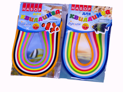 Квиллинг "Море" 5мм х 30см, 9 цветов, 25 ленточек, 68м Разноцветный Бумагия (Бм 105.3)