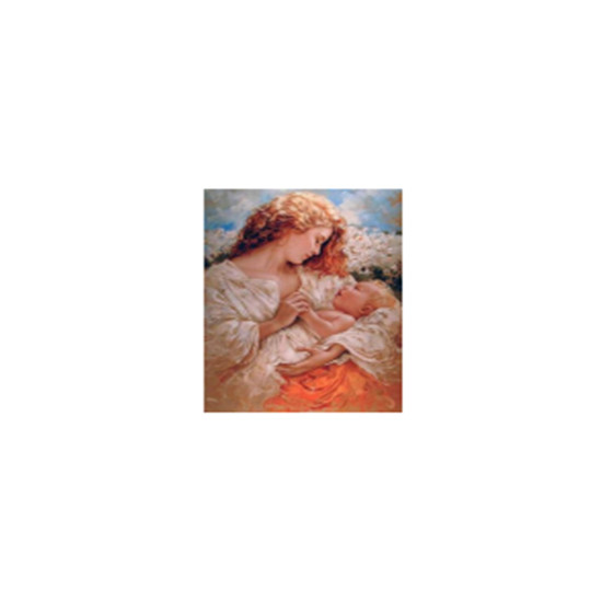 Картина за номерами "Дівчина з немовлям" 40 * 50см, крас.-акрил, кисть-3шт (6091)