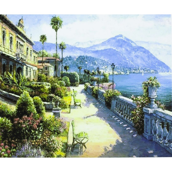 Картина за номерами 40 х 50см "Набережна" Різнокольоровий Unison (9531)