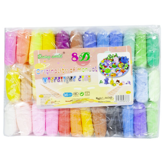 Масса для лепки  , 36 цвета х 15g  - в пакете 540г, 6036 (6036)