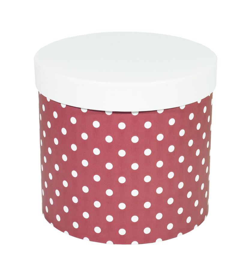 Круглая подарочная коробка для цветов"Горох" Unison,  371-28-1 (371-28-1)