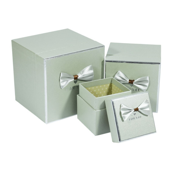 Коробки подарочные квадратная, в наборе -3шт., Unison, 05101-14 (05101-14)