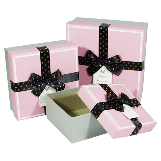 Коробки подарочные квадратная, в наборе -3шт., Unison, JKZ-69 (JKZ-69)