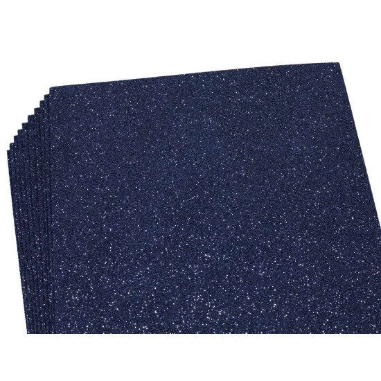 Фоамиран 1,7мм темно-синий с глиттером  - 10листов, 17GLA4-060 (17GLA4-060)