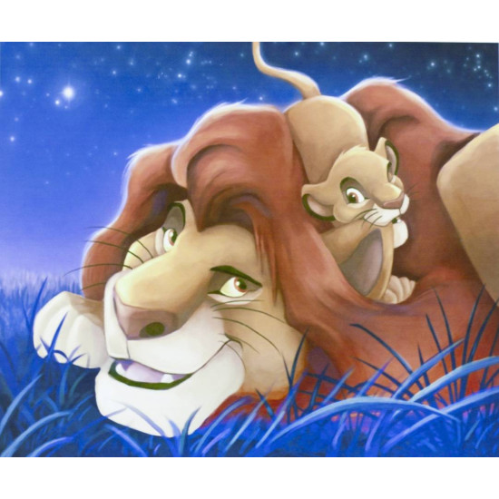 Картина по номерам "Король Лев" 40*50см,крас.-акрил,кисть-3шт.(1*30) (5182)