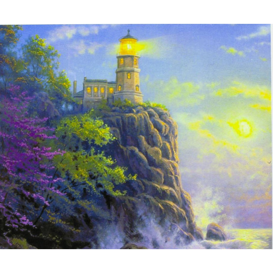 Картина по номерам "Маяк на скалах" 40*50см,крас.-акрил,кисть-3шт. (5072_B)