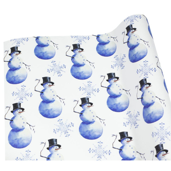 Бумага для упаковки подарков(снеговики на белом 10листов) (PCZ10070-10-314)