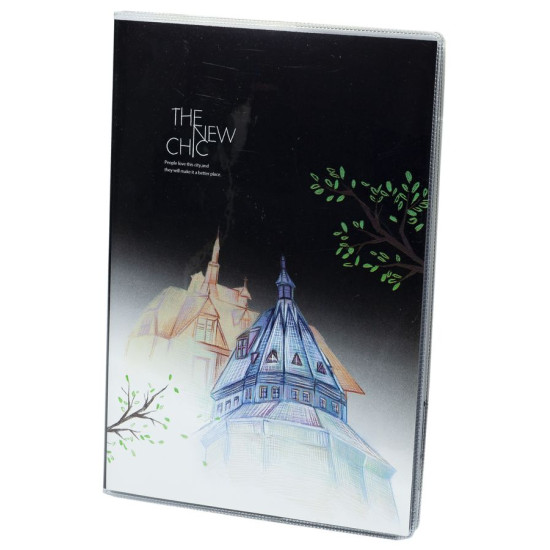 Блокнот 52 л А5 черные листы 110 г/м²  обложка ПВХ Черный Unison (25731)