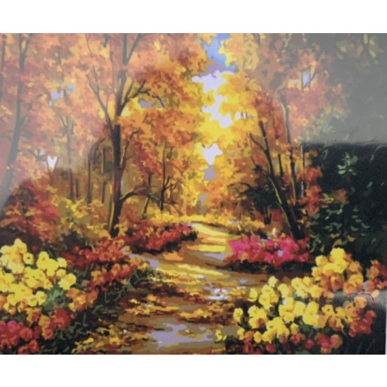 Картина по номерам "Лесная дорога" 40*50см,крас.-акрил,кисть-3ш (6074EOTG_B)