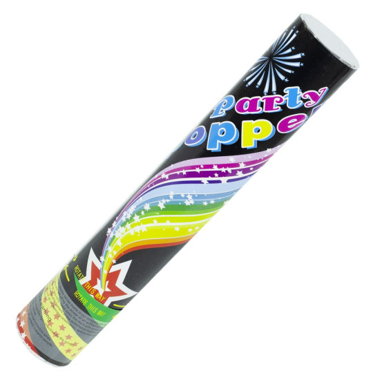 Хлопушка пневматическая "Звезды" 40см, 20г, наполнение - звездочки + фольга Unison (4848-40)