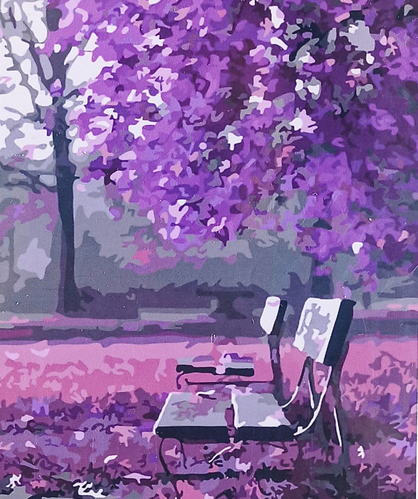 Картина по номерам 30 х 40см  "Лавочка в парке" OPP Разноцветный Unison (67EKTL_O)