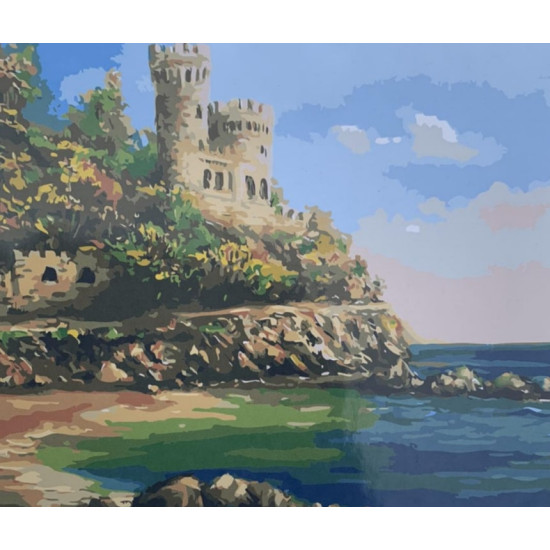 Картина по номерам 40 х 50см "Башня на берегу" Разноцветный Unison (6058EOTG_B)