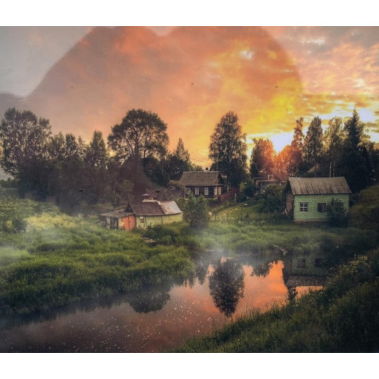 Картина за номерами "Ранок у селі" 40 * 50см,  OPP , крас.-акрил, кисть-3шт. (6007EOTG_O)