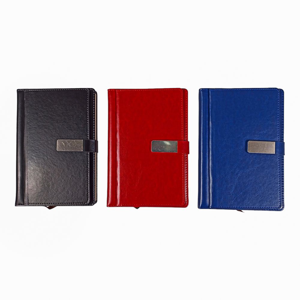 Дневник недатированный 150л А5 кож/зам на магните "С визитнецей" 70 г/м² Разноцветный Unison (19901)