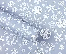 Бумага новогодняя для упаковки подарков 10 листов - 100 х 70 см 50г Серый Unison (PCZ10070-10-510)