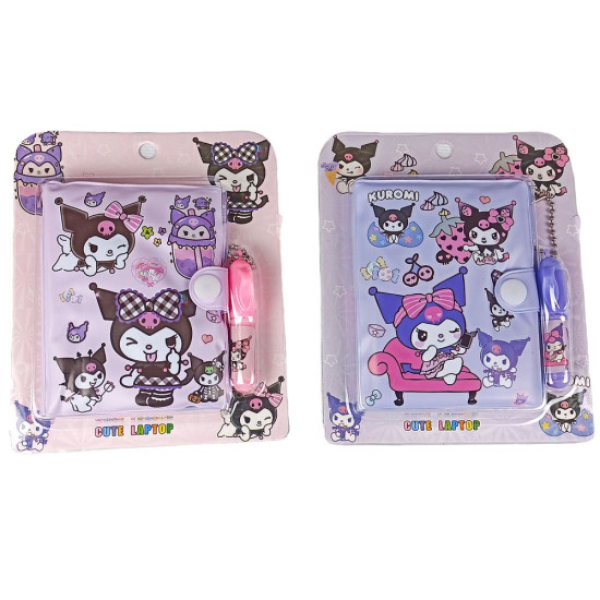 Блокнот на кнопке + ручка-брелок 45 листов 8 х10см Разноцветный Без бренда (Е-001-К)