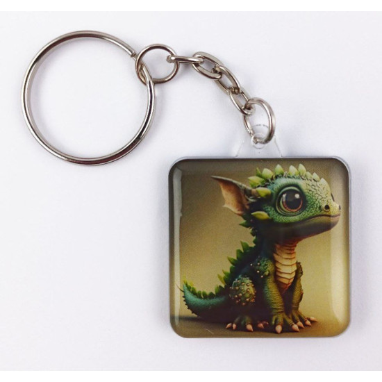 Брелок "Милый дракончик" двусторонний 35мм Разноцветный Unison (Dk 002)