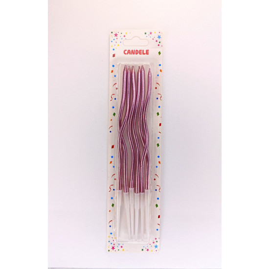 Набір свічок для торту "Коктейльний 16см", РОЖЕВЕ ЗОЛОТО, 6шт/уп Рожевий Unison (Y-1 rose gold)