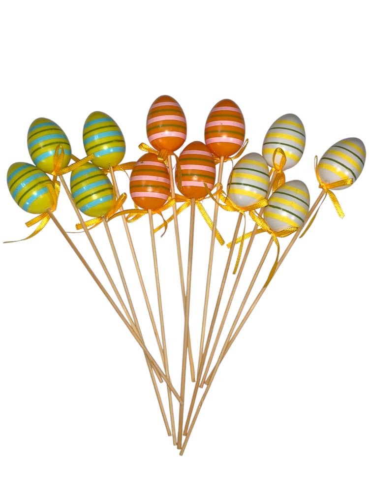 Топпер пасхальные яйца "Карамель" 4 х 3см  -12шт (L00126)