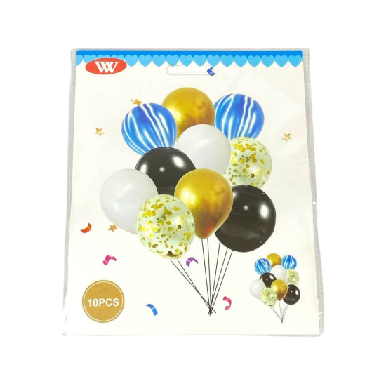 Набор из 10 шаров, микс цветов (QQTZ-01-blue-1)