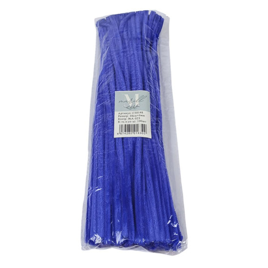 Синельний дріт, 300 х 6мм, синьо-фіолетовий, 100 шт (C30148 blue-violet-A-023)