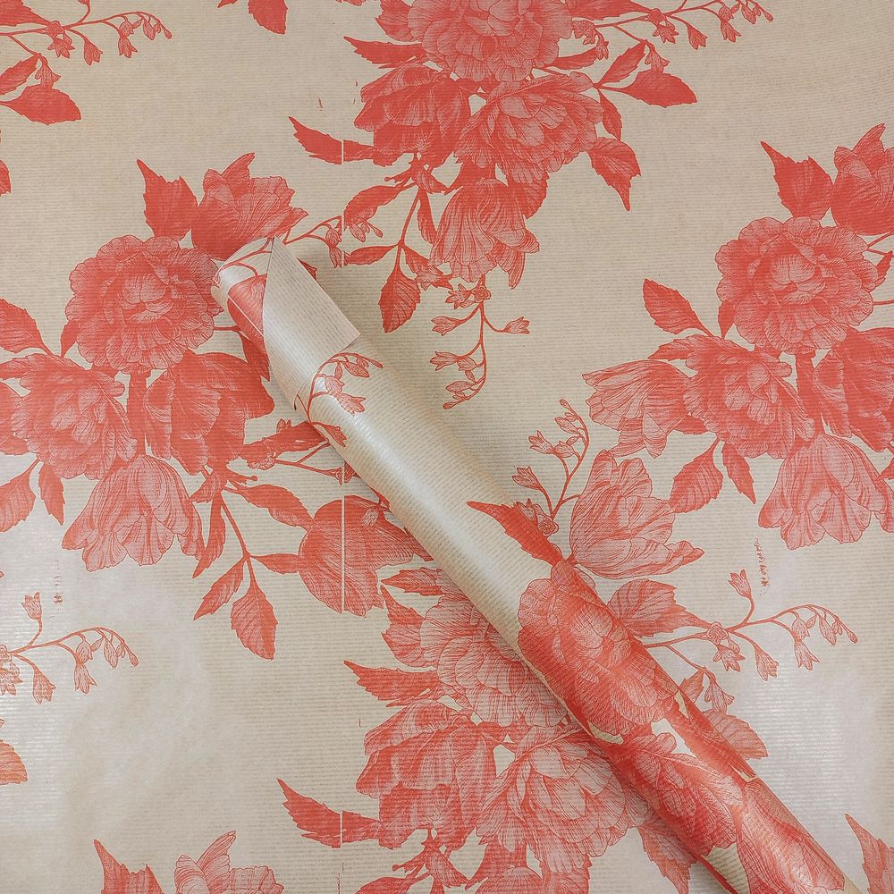 Бумага упаковочная крафт-двосторонний 0,7 х 7м Красный Unison (Пт 870,2)