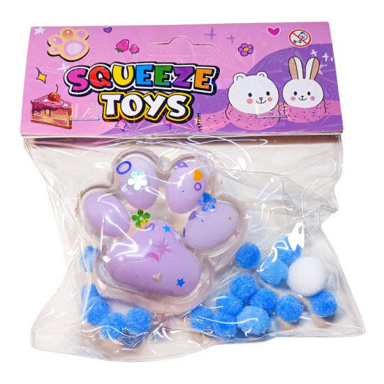 Таба сквіш антистрес  Лапка прозора (712244 lilac)