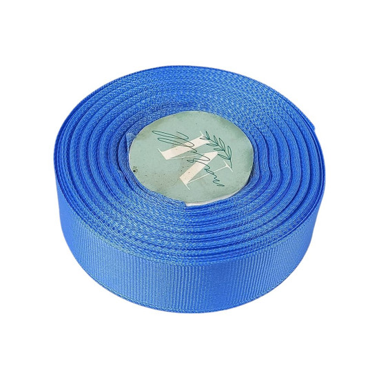 Репсовая лента 2,5см, 23 метра голубая (D00225-239)