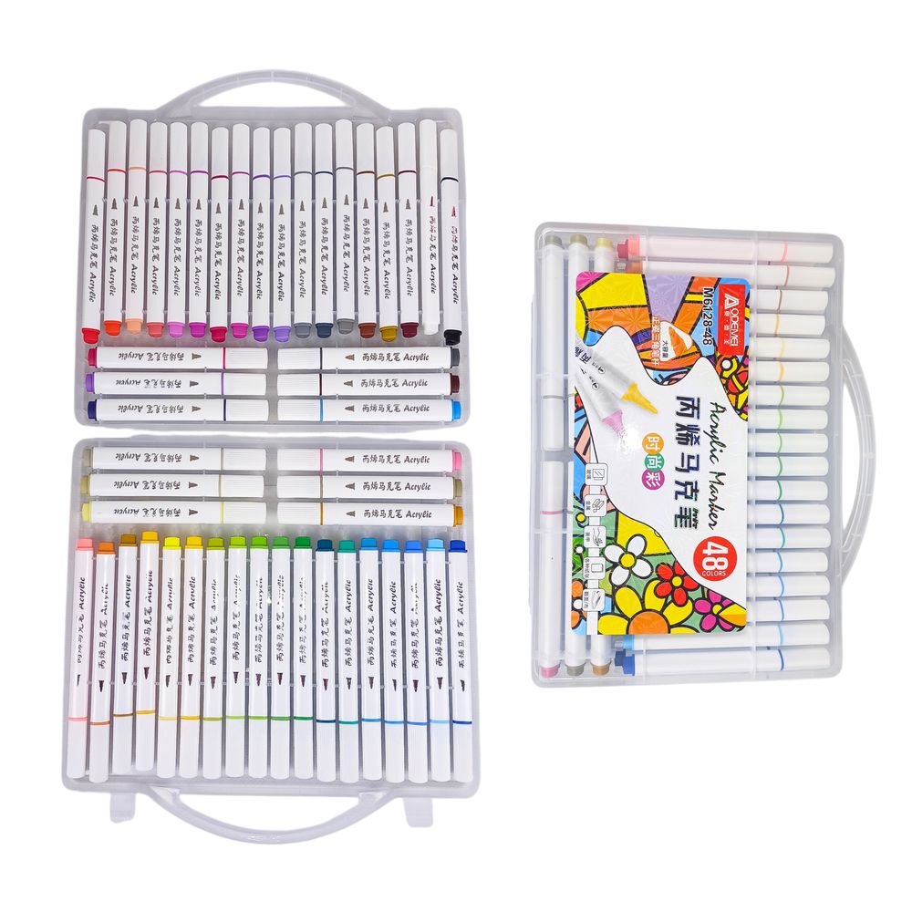 Набор акриловых скетч маркеров Aodemei 48шт (6128-48M)