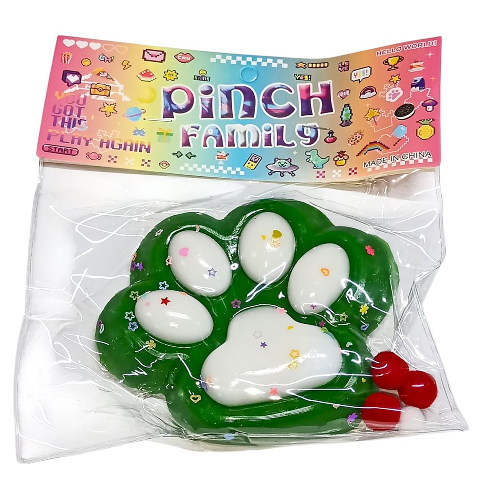 Таба лапка новогодняя 12см сквиш антистресс (712294 green - white)