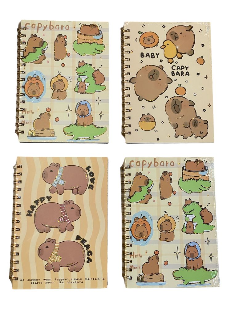 Тетрадь А5 на спирали, 80 листов 80г/м2 клетка, "Капибара" (1813-22)