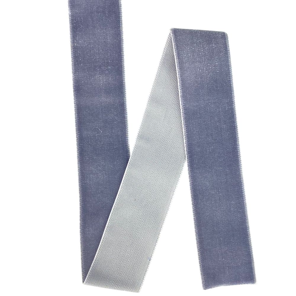 Бархатная лента  2,5 см х 50 ярдов Серый Marill (D00825- 34)