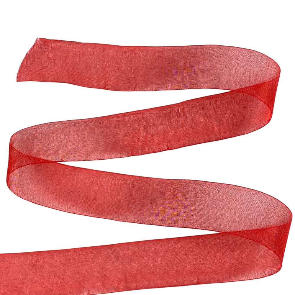 Лента с органзы  красная 2,5 см х  50 ярдов Красный Marill (D02025-1026)