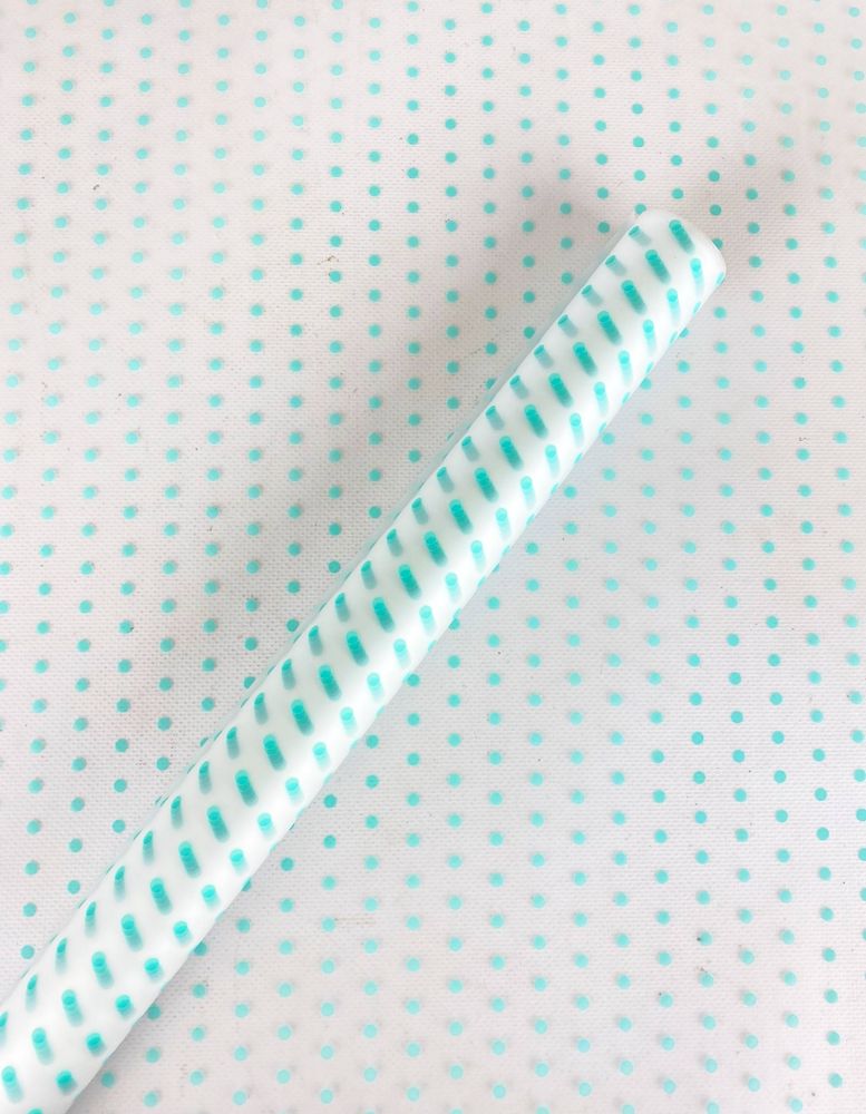 Пленка матовая для цветов  "ГОРОХ мелкий" бирюза Unison (PMP1785)