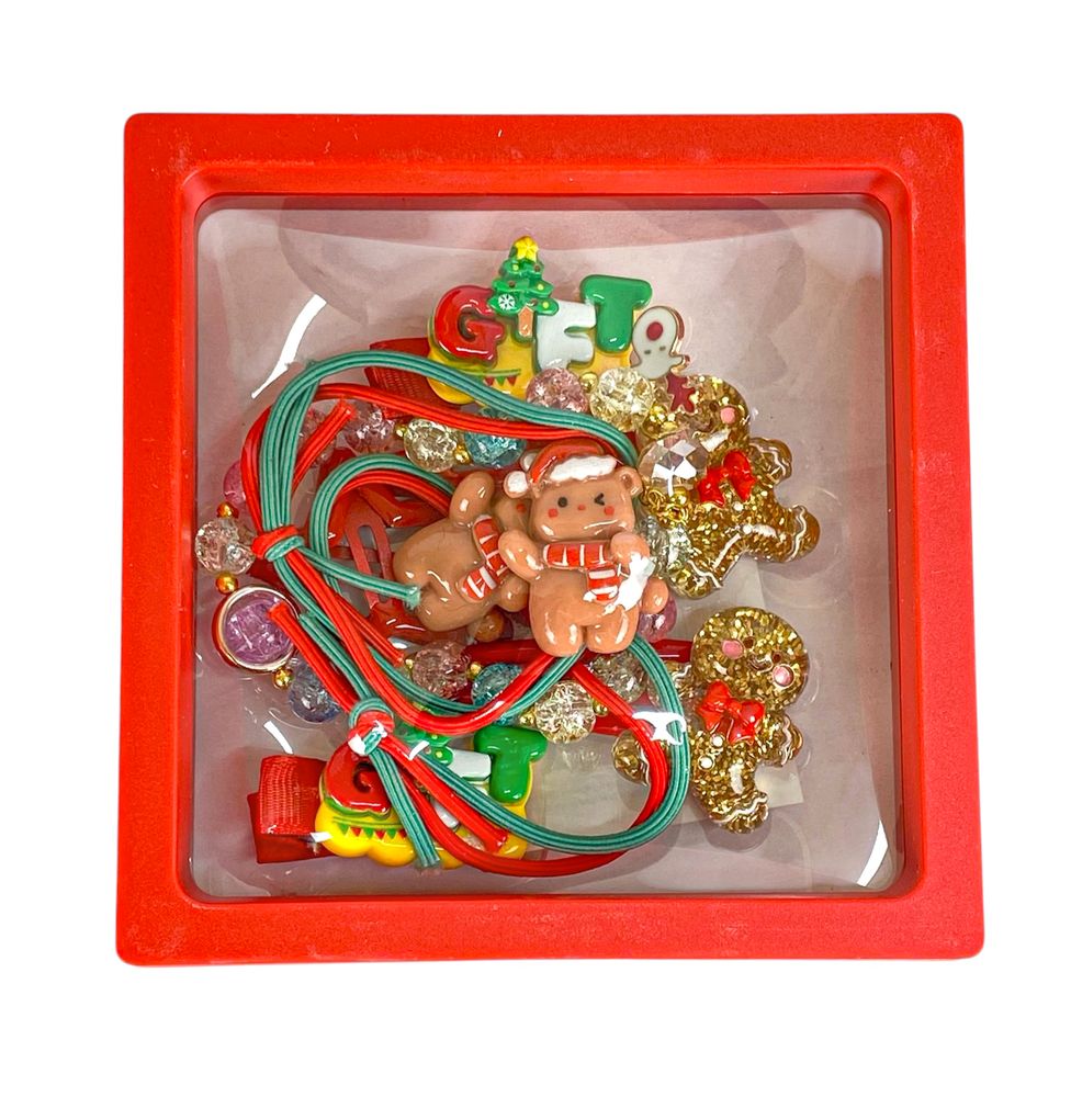 Набор детской бижутерии: резинки для волос, браслет, шпильки для волос (9330)