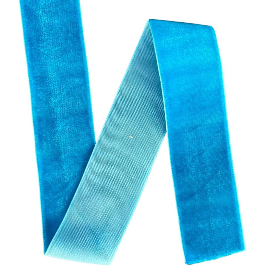 Бархатная лента  2,5 см х 50 ярдов Голубой Marill (D00825- 32)