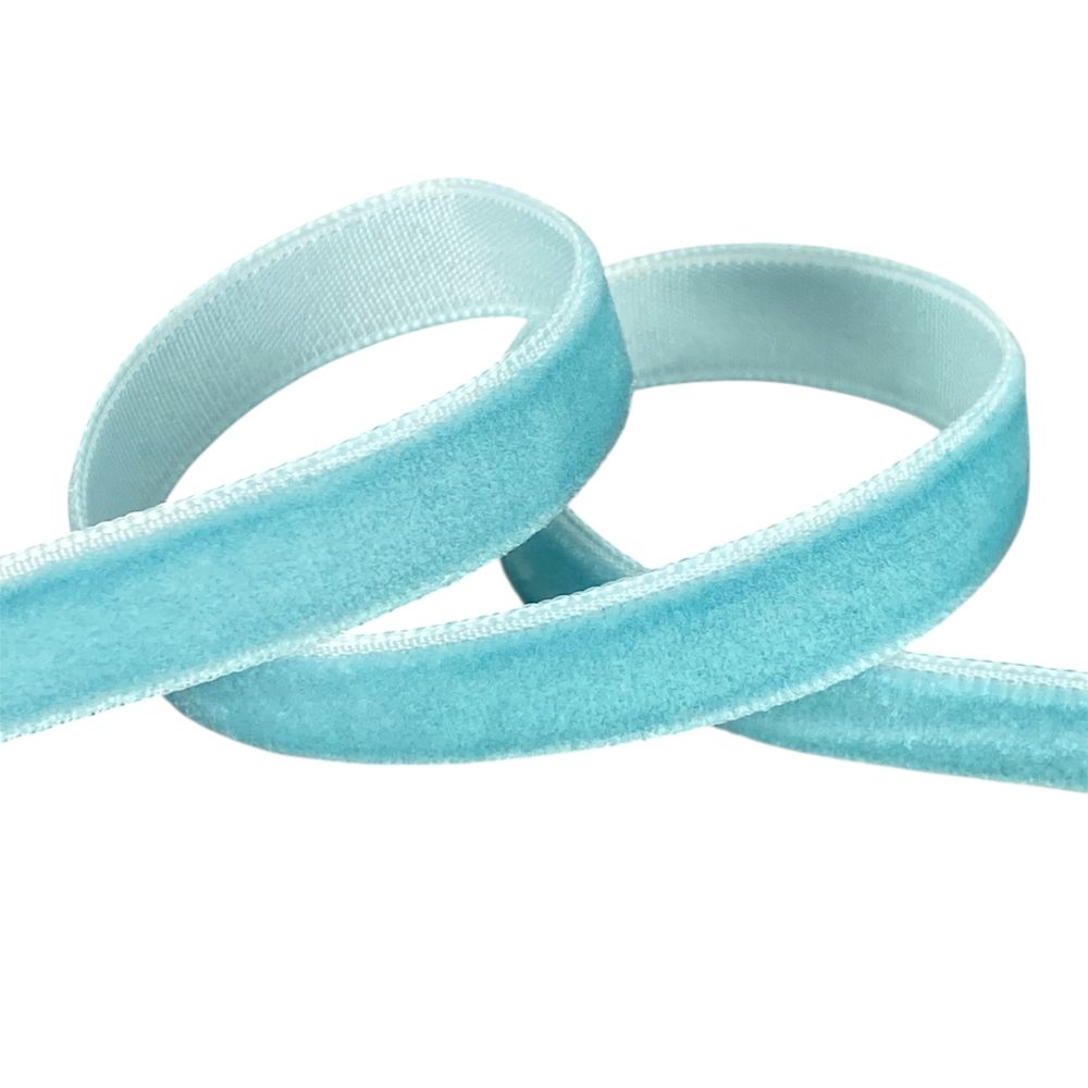 Бархатная лента  1,0 см х 50 ярдов Голубой Marill (D00910- 30)
